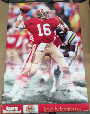 Sports Illustrated 34" x 23" Joe Montana San Francisco 49ers NFL Fútbol 7234 Foto 1 de 4