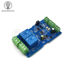DC 7-24V Dual Channel Relay Module Switch Input And Output RS485/TTL MODBUS RTU - Picture 1 of 6