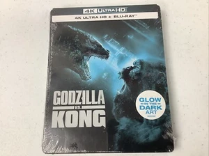 Godzilla vs Kong (2021) 4K+Blu-ray. Steelbook. Glow In The Dark Art. Brand New!! - Picture 1 of 5