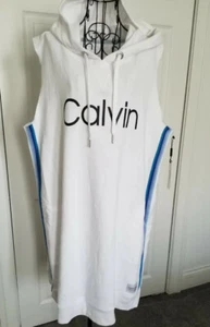 CALVIN KLEIN Performance Plus Size Sleeveless Hoodie Tunic Top White Size 2X - Picture 1 of 8