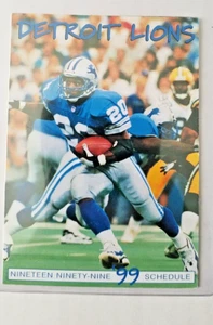 Barry Sanders 1999 Big Boy Detroit Lions Schedule Oklahoma State B7 - Picture 1 of 4