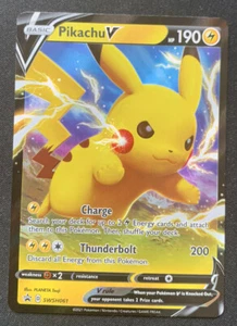 Pikachu V SWSH061 schwarzer Stern Promo ultra seltene Holo Pokemon TCG-Karte Neuwertig - Bild 1 von 2