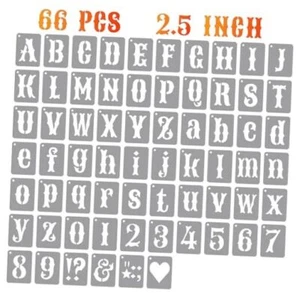 Alphabet Letter Stencils Kits, 66 Pcs Drawing Templates for Painting 2.5 Inch - Picture 1 of 8