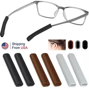 6× Silicone Glasses Ear Cushion Eye Glasses Ear Grippers Anti Slip Glasse USA - Picture 1 of 20