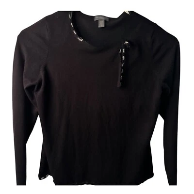 Suéter Van Heusen Negro Manga Larga Ligero Cuello Redondo Talla X-Grande Foto 1 de 4