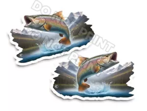 Casa rodante Rainbow Trout pegatina de vinilo PECES NATURALEZA excelente calcomanía animal exterior C35028 2 piezas - Imagen 1 de 2