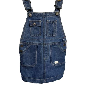 7 For All Mankind Skirt Girls 3T Toddlers Overalls Embroidered Pocket Denim - Picture 1 of 8