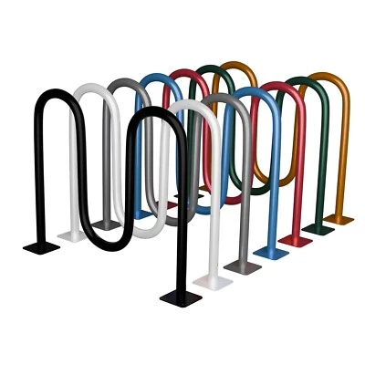 Sandbaggy Commercial Dual Loop Wave Bike Racks - In Ground  - 5 Bike Capacity - Image 1 of 4