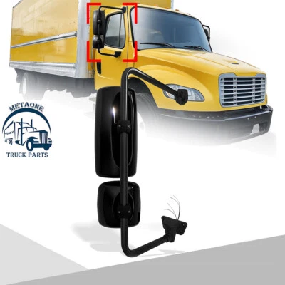 Espejo de puerta negro eléctrico térmico para Freightliner M2 2003-2016 lado del pasajero derecho Foto 1 de 4