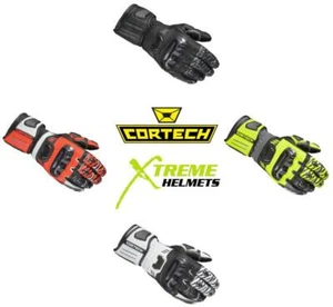 Cortech Revo Sport RR Mens Gloves Leather Gauntlet Pre-curved Fingers S-3XL - Picture 1 of 9