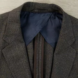 Hugo Boss Blazer Men's 44R Slim Wool Blue Gold Brown REDA Italian Wool Modern - Picture 1 of 18