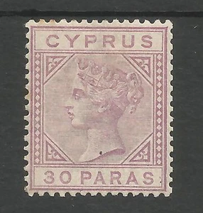 CYPRUS SG17 THE 1882 QV 30 pa PALE MAUVE MOUNTED MINT CAT £80 - Picture 1 of 2
