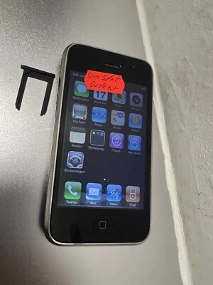 Apple iPhone 3G 8GB A1241 Schwarz ohne Cloud Sperre SIM  Halter Defekt - Bild 1 von 3