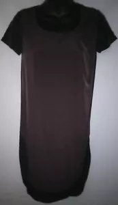 ALLSAINTS Dress-sz 0 Black/ Chocolate Brown Polyester Dress - Picture 1 of 7