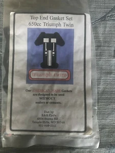 TRIUMPH 650 CC TWIN Top End Gasket Set with Head Gasket 1966-70 Made in the USA - Picture 1 of 2