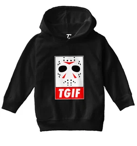 TGIF - Thank God It's Friday Halloween Mask Jason Scary Toddler/Youth Hoodie - Picture 1 of 12