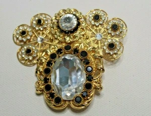 VINTAGE 1999 JANE AOL signiert & nummeriert goldfarben klar & schwarz Strass Kiefer - Bild 1 von 3
