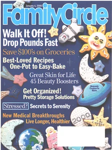 FAMILY CIRCLE Magazine January 4 2000 One Pot Easy Bake Recipes Great Skin Life - Picture 1 of 1