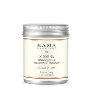Suvarna Haldi Chandan Face Pack- Reduces Acne & Improves Skin Texture, Ayurvedic - Picture 1 of 8