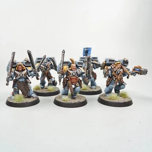 Space Wolves Jump Pack Marines x5 Painted - Warhammer 40k Army Space Marines - Picture 1 of 5