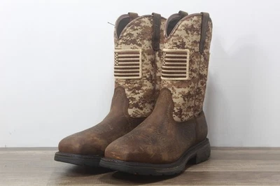 Bota de trabajo Ariat WorkHog Patriot para hombre con puntera de acero talla: 12D (MB- 1076) Foto 1 de 4