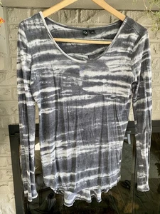 CYNTHIA ROWLEY TIE DYE MUJER MANGA LARGA TOP TALLA S GRIS - Imagen 1 de 2