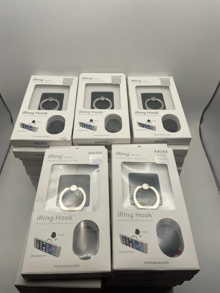 LOT OF 50-Genuine AAUXX iRing Premium Mount Grip / Holder and Kickstand, BLACK - Image 1 of 4
