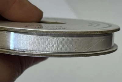 Whisper White Crinkle Seam Stampin Up Binding Ribbon 10 Yards 1/4” Wide #7810 - Image 1 of 3