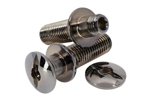Locking Tailpiece Mounting Studs - Domed head - Pearl Chrome with US threads - Picture 1 of 2