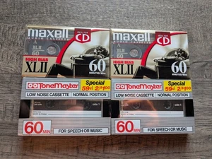 4 NEW MAXELL XLII 60 High-Bias Type II & ToneMaster Blank Cassette Tapes Sealed - Picture 1 of 7