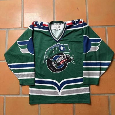 Camiseta de hockey vintage Houston Aeros para hombre talla 20x28 verde Foto 1 de 4