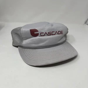 Vintage 1980s 90s CASCADE Foam Meshback Trucker Cap Grey Vintage - Bild 1 von 6