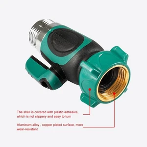 Multipurpose Garden Hose Bulkhead Fitting With Quarter Turn Valves Daily Use - Picture 1 of 8