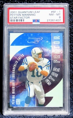 NFL HOF / PEYTON MANNING / 2001 Quantum Leaf Star Tractor #SF-1 / PSA 8 - Image 1 of 2