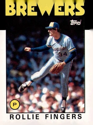 1986 Topps #185 Rollie Fingers - Image 1 of 2