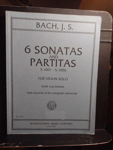 Bach Violin Sheet Music Songbook Sonatas And Partitas Violin Solo #2525 VG Cond - Picture 1 of 13