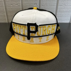 MLB Béisbol Piratas de Pittsburgh Negro y Amarillo New Era Gorra Snapback OSFM USADO EN EXCELENTE ESTADO - Imagen 1 de 18