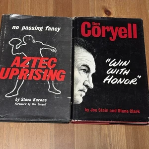 Lot of 2 San Diego State Books - Aztec Rising and Win With Honor  OOP SDSU - Picture 1 of 12