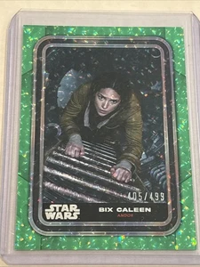 2023 Topps Star Wars Flagship Bix Caleen GREEN Foil Card #d 405/499 Andor - Bild 1 von 3