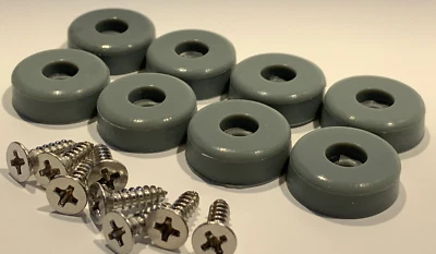 3/4" DIA Cutting Board Rubber Bumpers LOW PROFILE Silicone Black Clear Stainless - Image 1 of 4