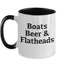 Flathead Catfish Mug White Two Tone Coffee Cup Fishing Boats Beer and Fish