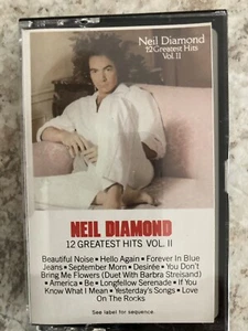 Neil Diamond 12 Greatest Hits Vol. II CASSETTE Tape 1982 Columbia TCT 38068 - Picture 1 of 4