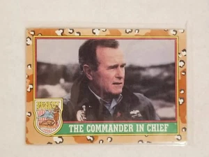 1991 Topps Desert Storm #1 card features President George Bush - Picture 1 of 2