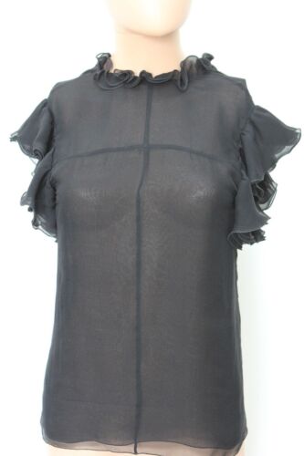 CAMICIA TOP BALENCIAGA PARIS FODERA 100% SETA TAGLIA 38 MADE IN ITALY