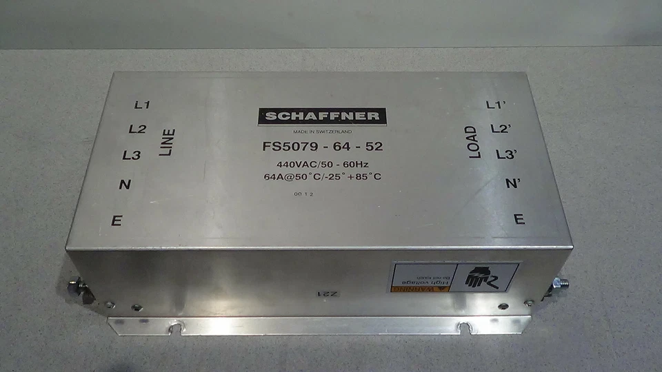 Schaffner FS5079-64-52 line noise filter with warranty Foto 1 de 1