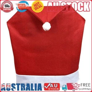 2Pcs Christmas Dining Chair Cover Santa Claus Hat Chair Slipcover for Xmas Home - Picture 1 of 7