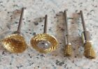 4x Rotary Brass Steel Wire Brush Set wheel For Drill Dremel Attachment Crimp Cup