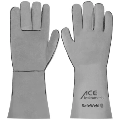 ACE SafeWeld Schweißer-Handschuhe Lange Leder-Handschuhe Hitze-Schutzhandschuhe - Bild 1 von 3