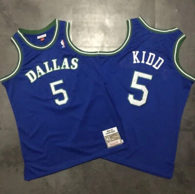 Camiseta retrô basquete temporada regular azul Jason Kidd Dallas Mavericks - Imagem 1 de 4