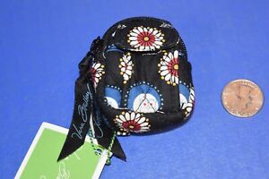 Mini Vera Bradley Charming Backpack Night Owl Keychain Charm Coin Purse!